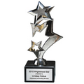 Medium Cascade Metal Stars Award on Genuine Italian Marble Base